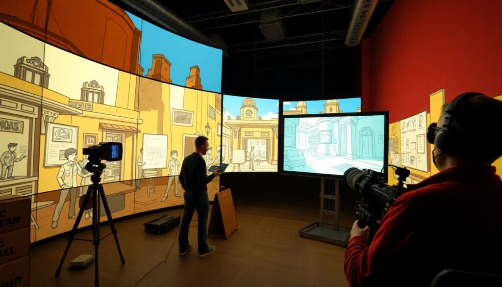 Новости киноязыка: как новые технологии (VR, AI, виртуальные павильоны) влияют на съёмочный процесс - иллюстрация